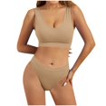 thumbnail image 1 of Women's Underwear Set - Gathering Shockproof Sports Bra with Large U Open Back, Sexy Tank Top, Soft Nylon/Spandex, S-XL Sizes for Daily/Party, 1 of 5