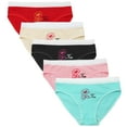 thumbnail image 1 of Women's Underwear Set, Lace Thong and Bikini Panties Brief Cotton Breathable Comfort Undies, 5 Pack (Medium, Style-534), 1 of 3