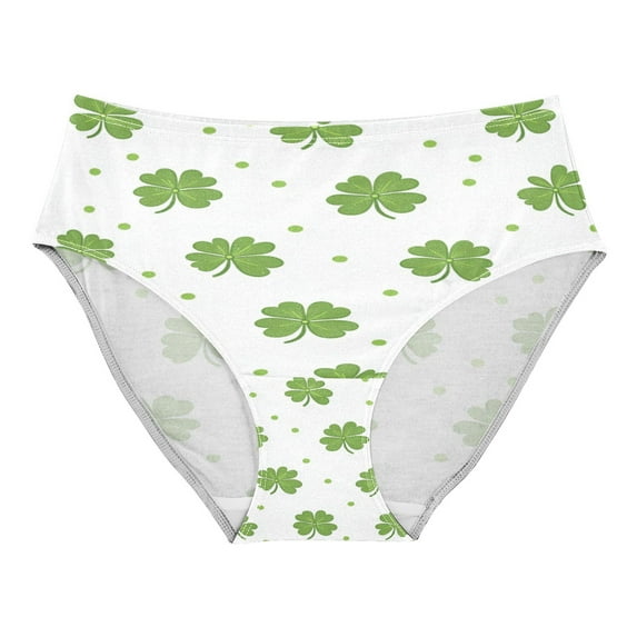 Women's Underwear Shamrock Leaves and Polka Dots Hipster Panties Underwear for women, X-Small