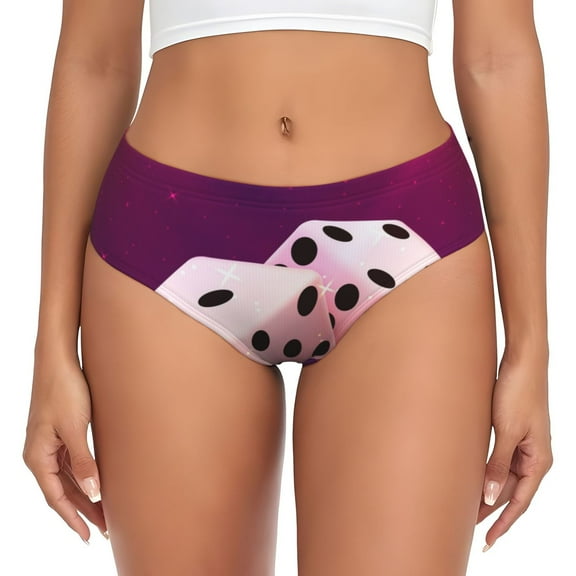 Women's Underwear Soft Breathable Ladies Brief Panties, Casino Dice Star Galaxy