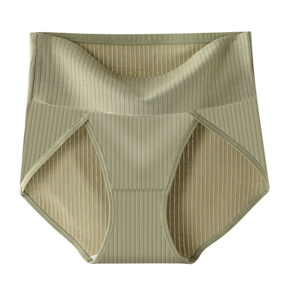 Women's Underwear Solid Plus Size XL-5XL Casual High Waisted Cotton Underwear Ladies Soft Full Briefs Panties Soft Breathable Super Stretchy Ladies Briefs (Available in Plus Size)