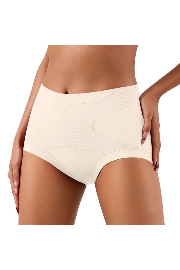 Women's Underwear Stretch High Waisted Breathable Panties Seamless Full Coverage Briefs