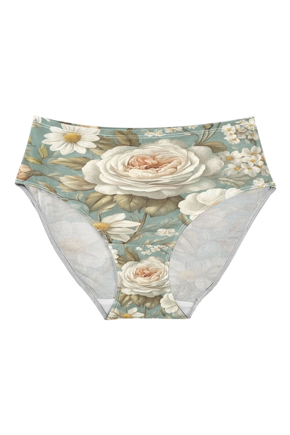 Women's Underwear Vintage Floral Pattern Hipster Panties Underwear for women, Medium