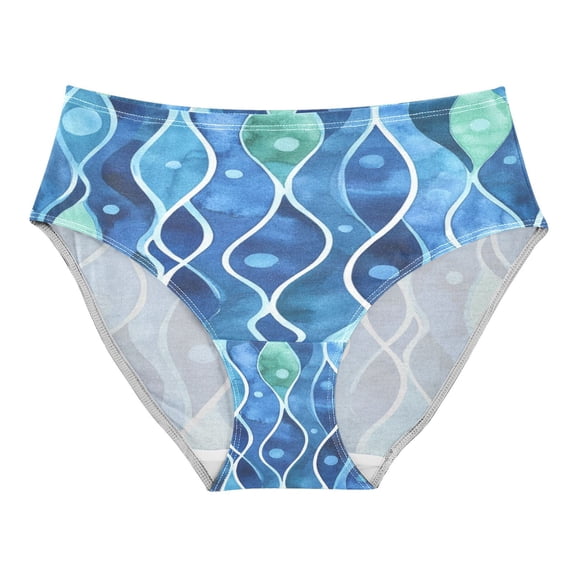 Women's Underwear Watercolor Wavy Pattern Hipster Panties Underwear for women, Small
