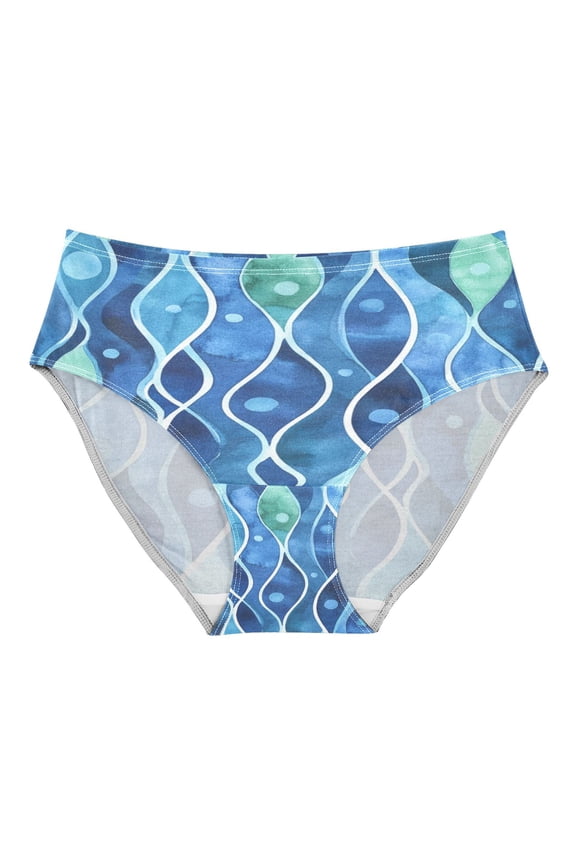 Women's Underwear Watercolor Wavy Pattern Hipster Panties Underwear for women, X-Small