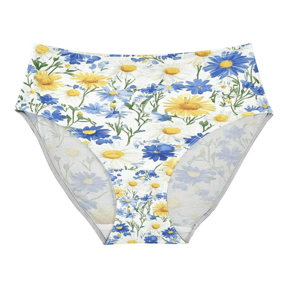 Women's Underwear Watercolor Wildflower Pattern Hipster Panties Underwear for women, Medium