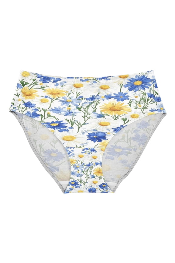Women's Underwear Watercolor Wildflower Pattern Hipster Panties Underwear for women, Medium