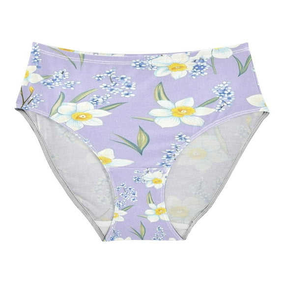 Women's Underwear White Daffodils Hipster Panties Underwear for women, Large