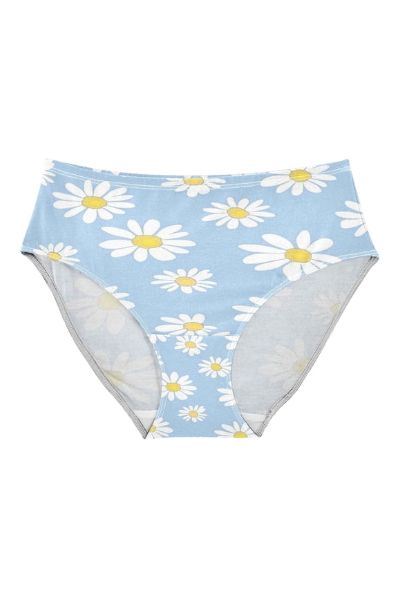 Women's Underwear White Daisies Pattern Hipster Panties Underwear for women, Large