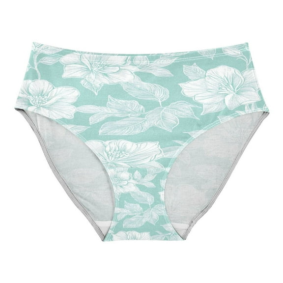 Women's Underwear White Line Art Floral Hipster Panties Underwear for women, X-Small