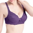 thumbnail image 1 of Women's Underwire Push Up Lace Bra Full Coverage Medium Support Everyday Bras Lingerie Sleepwear, 1 of 9