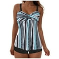 thumbnail image 1 of Women's Underwire Tankini Swimsuit - Twist V Neck Flowy Bathing Suit Top Only, No Bottom, 1 of 5