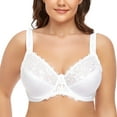 thumbnail image 1 of Women's Underwire Unlined Bra Minimizers Non-Padded Full Coverage Lace Plus Size 34I, 1 of 7