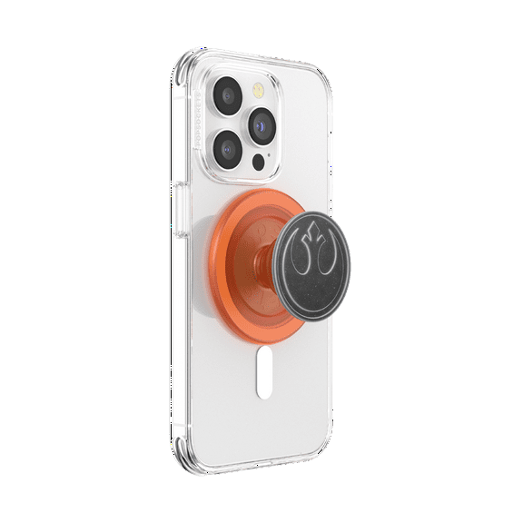 PopSockets MagSafe Phone Grip with Kickstand and Swappable Top, Star Wars Classics - Enamel Distressed Rebel Symbol