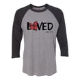 thumbnail image 1 of Women's Unisex Christian Loved John 3:16 Baseball Tee-Vintage Black/Premium Heather-medium, 1 of 4