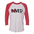 thumbnail image 1 of Women's Unisex Christian Loved John 3:16 Baseball Tee-Vintage Red/Heather White-xl, 1 of 4