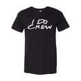 thumbnail image 1 of Women's Unisex Friends Inspired I Do Crew Wedding Party Short Sleeve T-shirt-Black Triblend-medium, 1 of 4