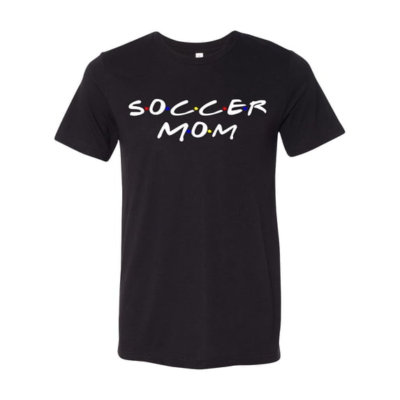 Women's Unisex Friends Inspired Soccer Mom Short Sleeve T-shirt-Black Triblend-Small