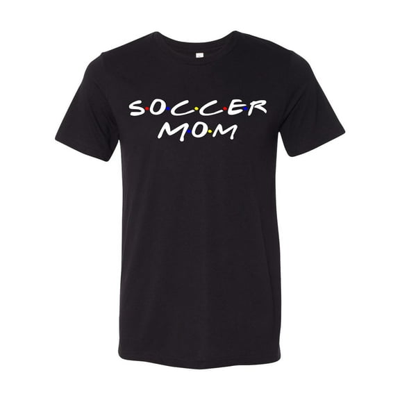 Women's Unisex Friends Inspired Soccer Mom Short Sleeve T-shirt-Black Triblend-medium