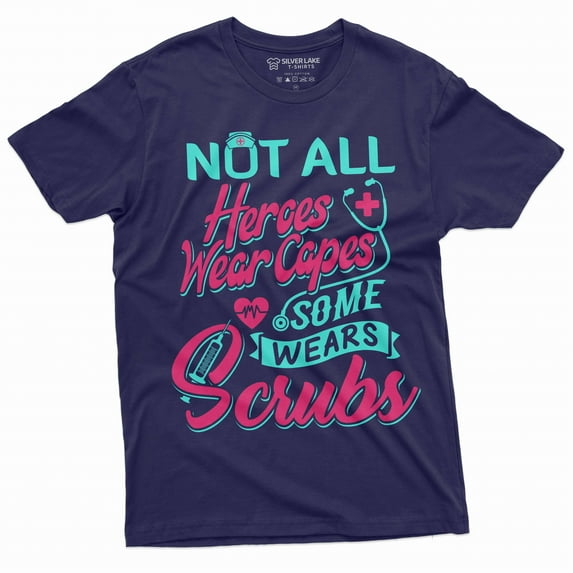 Women's Unisex Nurse T-shirt Nurses day Funny Tee Shirt some wears scrubs medical worker Shirt (3X-Large Navy Blue)