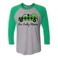 thumbnail image 1 of Women's Unisex One Lucky Mama St. Patricks Day Baseball Tee-Envy/Premium Heather-xxl, 1 of 4