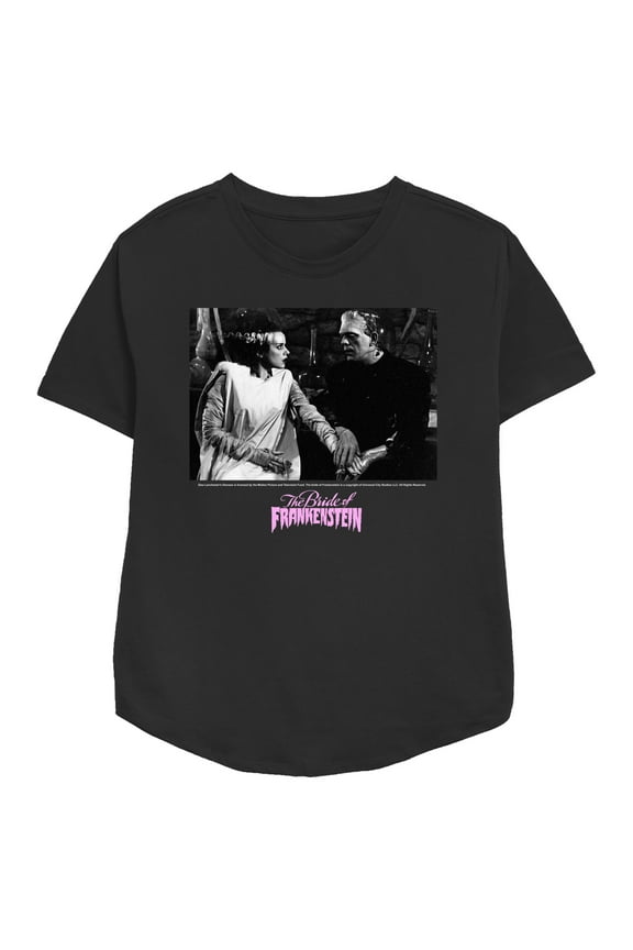 Women's Universal Monsters Classic Scene Graphic Tee Black Medium