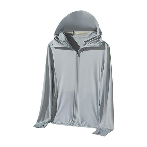 Women's Upf 50+ Sun Protection Hoodie Jacket Hiking Running T-Shirts with Mask UV SPF T-Shirts Upf 50+ Long Sleeve Tops Trends Lightweight Blouses Fishing Hiking Swim Cover Up for Women