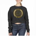 thumbnail image 1 of Women's Uscape Apparel Black Cal State Long Beach The Beach Circle Scene Cropped Crewneck Sweatshirt, 1 of 1