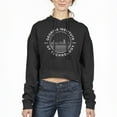 thumbnail image 1 of Women's Uscape Apparel Black Georgia Tech Yellow Jackets Circle Scene Cropped Pullover Hoodie, 1 of 1