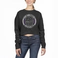thumbnail image 1 of Women's Uscape Apparel Black Northwestern Wildcats Pigment Dyed Fleece Crop Crewneck Sweatshirt, 1 of 1