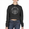 thumbnail image 1 of Women's Uscape Apparel Black Oregon State Beavers Circle Scene Cropped Pullover Hoodie, 1 of 1