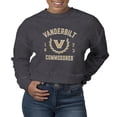 thumbnail image 1 of Women's Uscape Apparel  Black Vanderbilt Commodores Laurels Fleece Crop Pullover Sweatshirt, 1 of 1