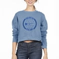 thumbnail image 1 of Women's Uscape Apparel Blue Creighton Bluejays Circle Scene Cropped Crewneck Sweatshirt, 1 of 1