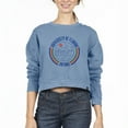 thumbnail image 1 of Women's Uscape Apparel Blue Florida Gators Circle Scene Cropped Crewneck Sweatshirt, 1 of 1
