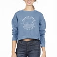 thumbnail image 1 of Women's Uscape Apparel Blue Fresno State Bulldogs Fleece Crop Crewneck Sweatshirt, 1 of 1