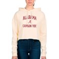 thumbnail image 1 of Women's Uscape Apparel Cream Alabama Crimson Tide Fleece Cropped Pullover Hoodie, 1 of 1