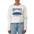 thumbnail image 1 of Women's Uscape Apparel Cream Colorado School of Mines Orediggers Pigment Dyed Local Skyline Fleece Crop Crewneck, 1 of 1