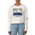 thumbnail image 1 of Women's Uscape Apparel Cream Georgia Tech Yellow Jackets Pigment Dyed Local Skyline Fleece Crop Crewneck Sweatshirt, 1 of 1