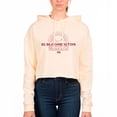 thumbnail image 1 of Women's Uscape Apparel Cream Indiana Hoosiers Fleece Crop Hoodie, 1 of 1