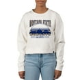 thumbnail image 1 of Women's Uscape Apparel Cream Montana State Bobcats Pigment Dyed Local Skyline Fleece Crop Crewneck Sweatshirt, 1 of 1