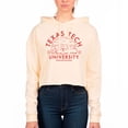 thumbnail image 1 of Women's Uscape Apparel Cream Texas Tech Red Raiders Fleece Cropped Pullover Hoodie, 1 of 1