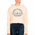 thumbnail image 1 of Women's Uscape Apparel Cream UConn Huskies Circle Scene Raw Edge Cropped Pullover Hoodie, 1 of 1