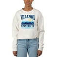 thumbnail image 1 of Women's Uscape Apparel Cream Villanova Wildcats Pigment Dyed Local Skyline Fleece Crop Crewneck Sweatshirt, 1 of 1