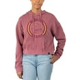 thumbnail image 1 of Women's Uscape Apparel Maroon Arizona State Sun Devils Pigment Dyed Fleece Crop Hoodie, 1 of 1