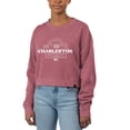 thumbnail image 1 of Women's Uscape Apparel Maroon Charleston Cougars Fleece Crop Pullover Sweatshirt, 1 of 1