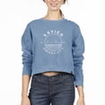 thumbnail image 1 of Women's Uscape Apparel Powder Blue Xavier Musketeers Fleece Crop Pullover Sweatshirt, 1 of 1