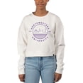 thumbnail image 1 of Women's Uscape Apparel White Northwestern Wildcats Fleece Crop Pullover Sweatshirt, 1 of 1