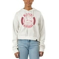 thumbnail image 1 of Women's Uscape Apparel White Western Kentucky Hilltoppers Pigment Dyed Fleece Crop Hoodie, 1 of 1