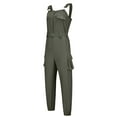thumbnail image 1 of Women's Utility Jumpsuit Sleeveless Cargo Romper Belted Cargo Pockets Elastic Cuffs Long Pants Casual Workwear Overalls Summer Outfit (S-XXL), 1 of 1
