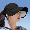 thumbnail image 1 of Women's Uv-Resistant Wide Brim Baseball Hat Lightweight Adjustable Sun Hat Breathable Soft Comfortable Outdoor Sports Sun Shade by Yigetop Black One Size, 1 of 5